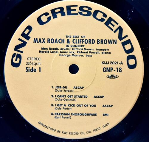 Clifford Brown and Max Roach [클리포드 브라운, 맥스 로치]‎ - The Best Of Max Roach And Clifford Brown In Concert! - 중고 수입 오리지널 아날로그 LP