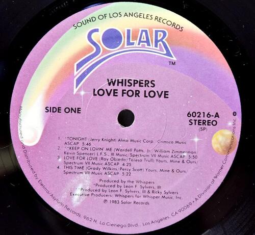 Whispers [위스퍼즈] – Love For Love ㅡ 중고 수입 오리지널 아날로그 LP