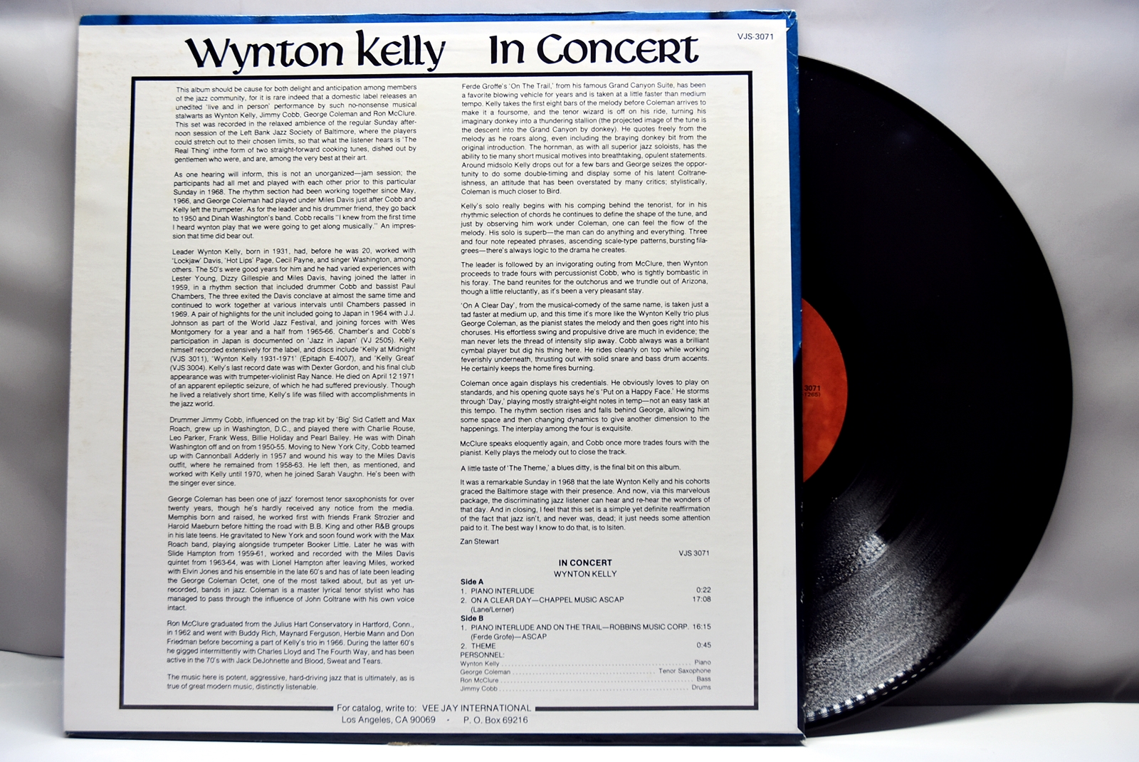 Wynton Kelly [윈튼 켈리] - In Concert - 중고 수입 오리지널 아날로그 LP