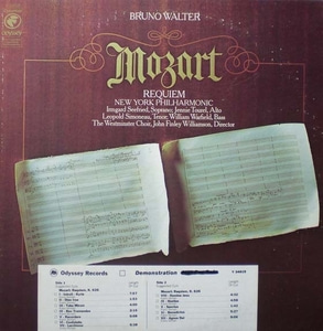[고정가상품] Mozart-Requiem- Bruno Walter 중고 수입 오리지널 아날로그 LP