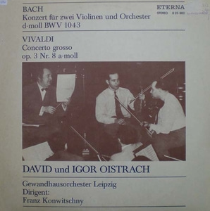 Bach/Vivaldi-Concertos for 2 Violins-David&amp;Igor Oistrakh/Konwitschny 중고 수입 오리지널 아날로그 LP