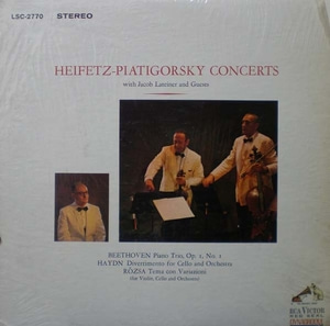 Beethoven/Haydn/Rozsa-Piano Trios-Heifetz/Piatigorsky/Lateriner 중고 수입 오리지널 아날로그 LP
