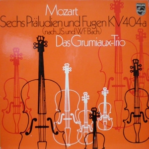 Mozart - Sechs Dreistimmige Praludien und Fugen KV 404a - Grumiaux Trio 중고 수입 오리지널 아날로그 LP