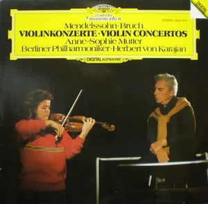 Mendelssohn/Bruch - Voilin Concertos - Mutter/Karajan 중고 수입 오리지널 아날로그 LP