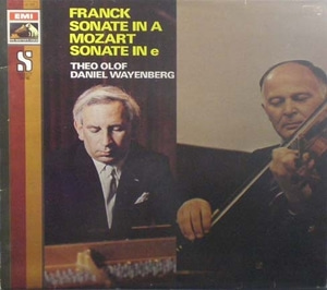 Franck/Mozart - Violin sonatas - Theo Olof 중고 수입 오리지널 아날로그 LP