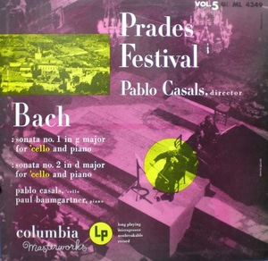 Bach- Cello Sonata Nos.1&amp;2- Casals/Baumgartner 중고 수입 오리지널 아날로그 LP