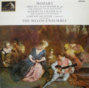 Mozart-Trio in E flat/Quintet in A-De Peyer/The Melos Ensemble 중고 수입 오리지널 아날로그 LP