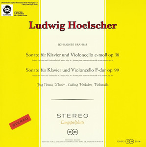 [수입] 루드비히 횔셔 Ludwig Hoelscher : 브람스 첼로소나타 1번 &amp; 2번 [180g LP]