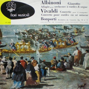 Albinoni - Adagio /Bonporti - Recitativo /Vivaldi - Concerto- Fernandez/ Beckensteiner/ Paillard 중고 수입 오리지널 아날로그 LP