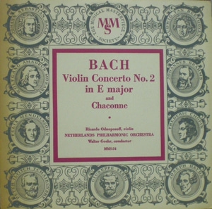 Bach - Chaconne 外 - Ricardo Odnoposoff 10인치 중고 수입 오리지널 아날로그 LP