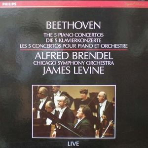 Beethoven-5 Piano Concertos -Brendel/Levine (4LP Box) 중고 수입 오리지널 아날로그 LP