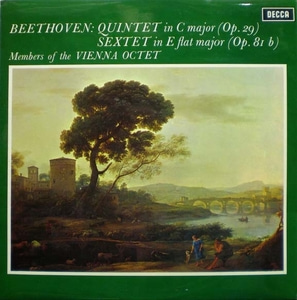 Beethoven-Quintet in C/Sextet in E flat-The Vienna Octet 중고 수입 오리지널 아날로그 LP