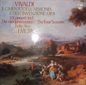 Vivaldi - Il Cimento Dell&#039;Armonico e Dell&#039;Invenzione (사계 포함) - Felix Ayo (3LP Box) 중고 수입 오리지널 아날로그 LP