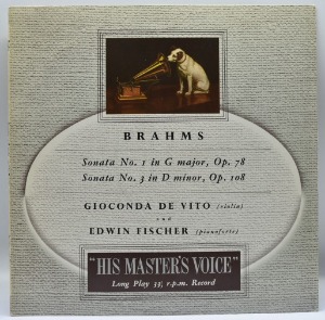 Brahms - Violin Sonata No.1 &amp; 3 - Gioconda De Vito/ Edwin Fischer