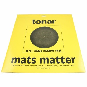 Tonar 정전기방지 가죽 매트 Tonar Black Leather Turntable Mat