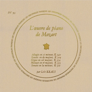 릴리 크라우스 - 모차르트: 피아노 소나타 전집 5집 [180g LP 게이트폴드] | 릴리 크라우스 - 모차르트: 피아노 소나타 전집 [180g LP] 3