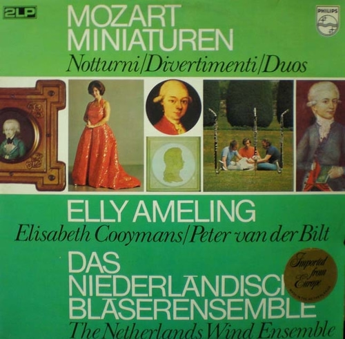 Mozart- Notturni/Divertimenti/Duos- Ameling/Cooymas/van der Bilt (2LP) 중고 수입 오리지널 아날로그 LP