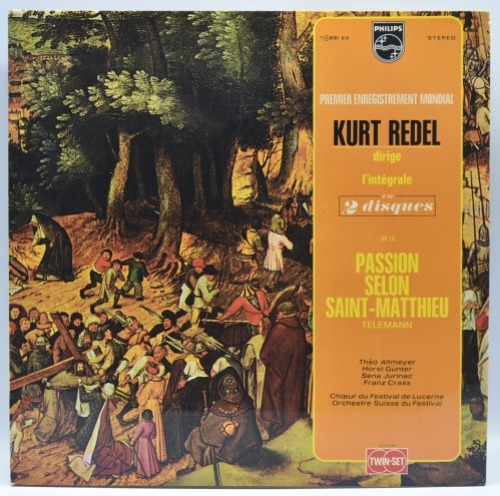 Telemann - Passion selon Saint Matthieu  마태수난곡 - Kurt Redel 2LP