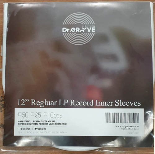 [수입] 정전기방지 라운드형 프리미엄 12인치 LP 속지 이너슬리브 속비닐 inner sleeve  50매/10매