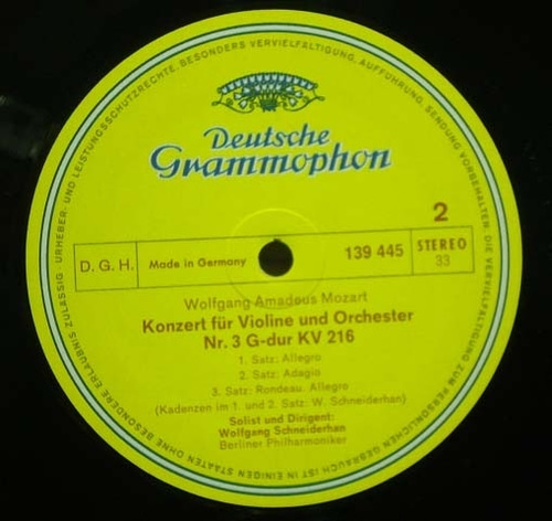 [고정가상품] Mozart- Violin Concertos No.2&amp;3- Schneiderhan 중고 수입 오리지널 아날로그 LP