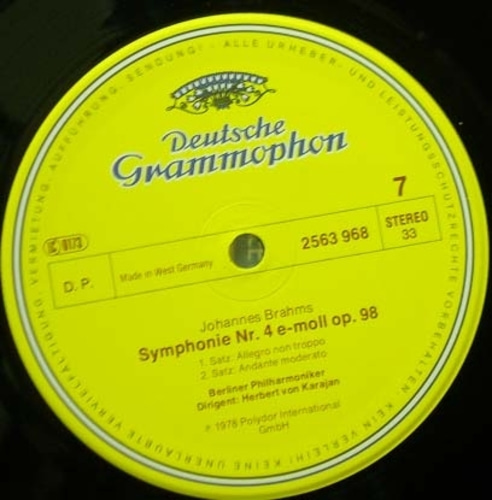 Brahms-4 Symphonies 외-Karajan(4LP Box) 중고 수입 오리지널 아날로그 LP