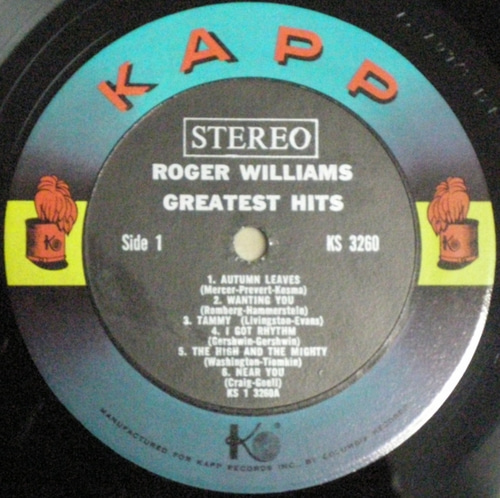 Roger Williams Greatest Hits 중고 수입 오리지널 아날로그 LP