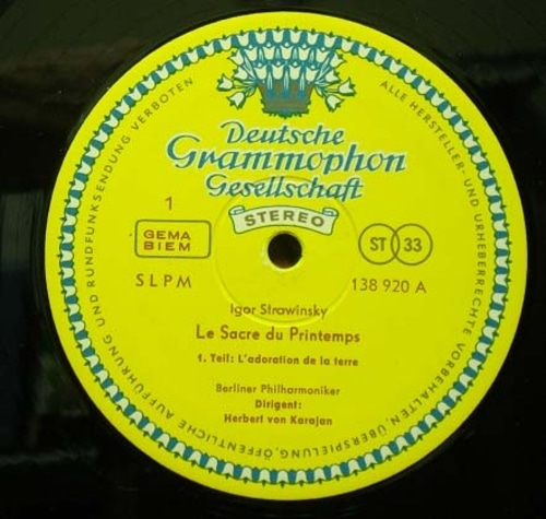 Stravinsky-Le Sacre du Printemps-Karajan 중고 수입 오리지널 아날로그 LP
