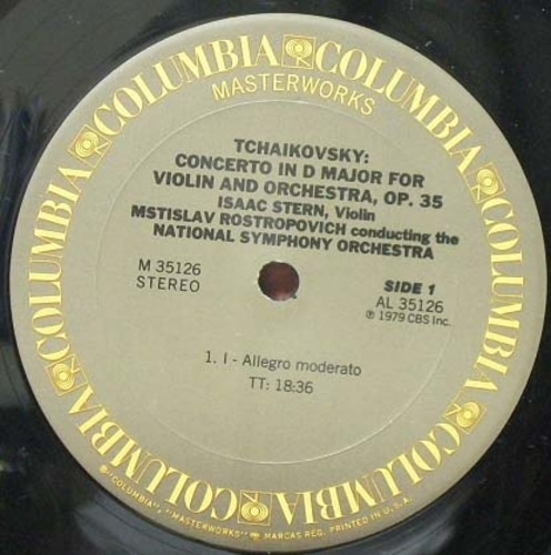 Tchaikovsky-Violin Concerto 외-Stern/Rostropovich 중고 수입 오리지널 아날로그 LP