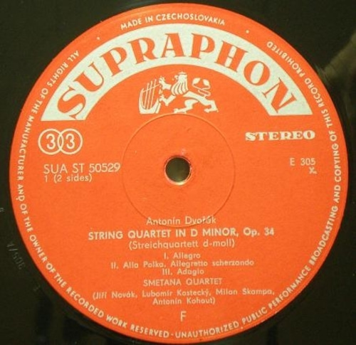 Dvorak/Martinu-String Quartets-Smetana Quartet 중고 수입 오리지널 아날로그 LP