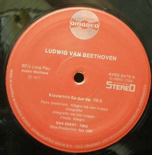 Beethoven/Mendelssohn-Piano Trio-Ebert Trio 중고 수입 오리지널 아날로그 LP