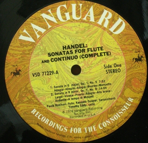 Handel- Flute Sonatas(Complete)- Paula Robison 2LP 중고 수입 오리지널 아날로그 LP