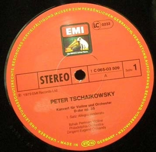 Tchaikovsky-Violin Concerto/Serenade Melancolique-Perlman 중고 수입 오리지널 아날로그 LP