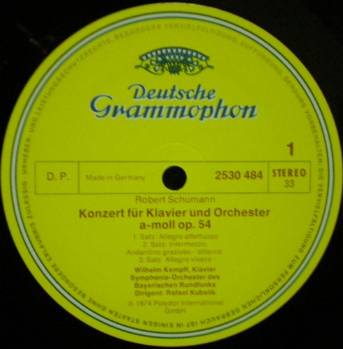 Schumann - Piano Concerto 外 -Wilhelm Kempff 중고 수입 오리지널 아날로그 LP