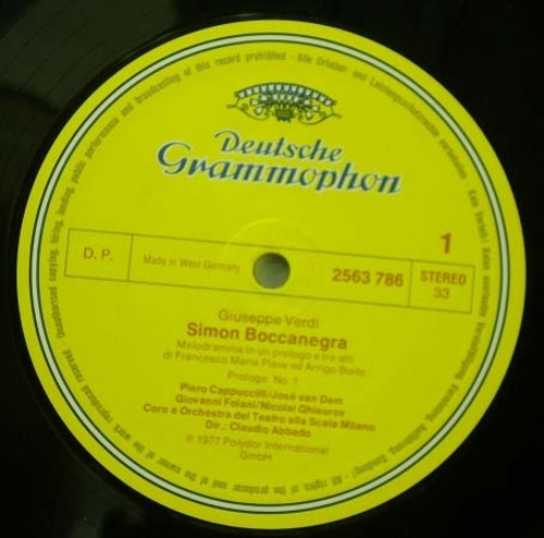 Verdi- Simon Boccanegra- Abbado 3LP 중고 수입 오리지널 아날로그 LP