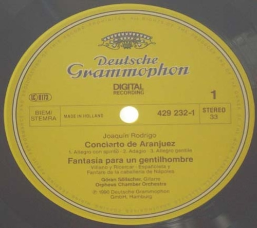 Rodrigo-Concierto De Aranjuez - Goran Sollscher 중고 수입 오리지널 아날로그 LP