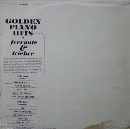 Golden Piano Hits-Exodus/Autumn Leaves외-Ferrante&amp;Teicher(오리지널 미개봉반) 중고 수입 오리지널 아날로그 LP