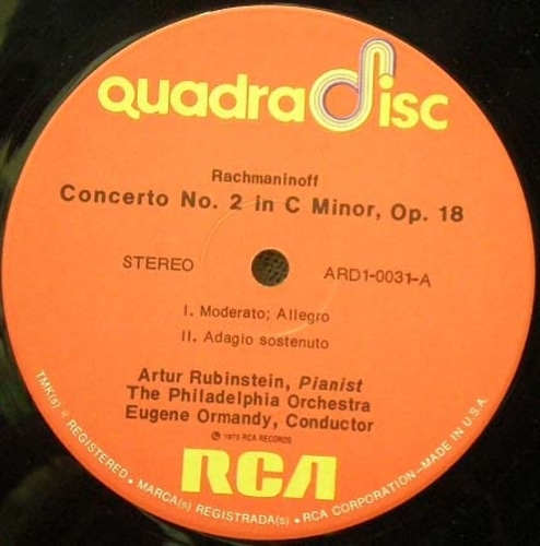 Rachmaninoff-Piano Concerto No.2-Rubinstein/ Ormandy 중고 수입 오리지널 아날로그 LP