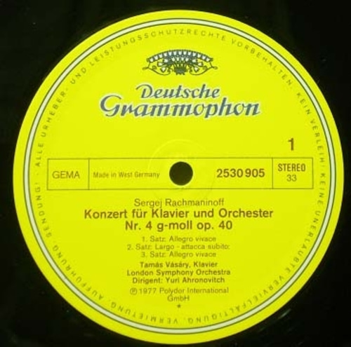 Rachmaniniov- Piano Concerto No.4 외- Vasary/Ahronovitch 중고 수입 오리지널 아날로그 LP