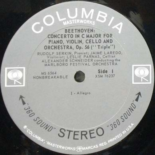 Beethoven-Triple Concerto-Serkin/Laredo/Parnas 중고 수입 오리지널 아날로그 LP
