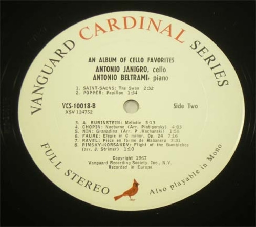 An Album of Cello Favorites - Antonio Janigro