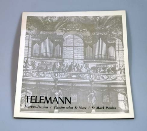 Telemann - Markus-Passion - Kurt Redel 2LP 세계 최초 레코딩