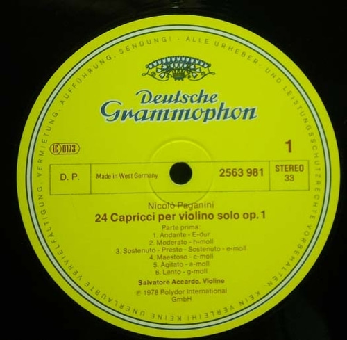 Paganini-24 Capricci for Violin solo op.1 외- Accardo (2LP set)