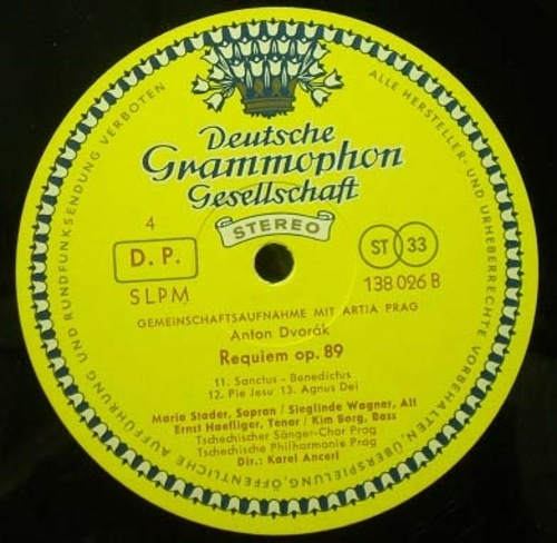 Dvorak-Requiem op.89-Ancerl(2LP) 중고 수입 오리지널 아날로그 LP