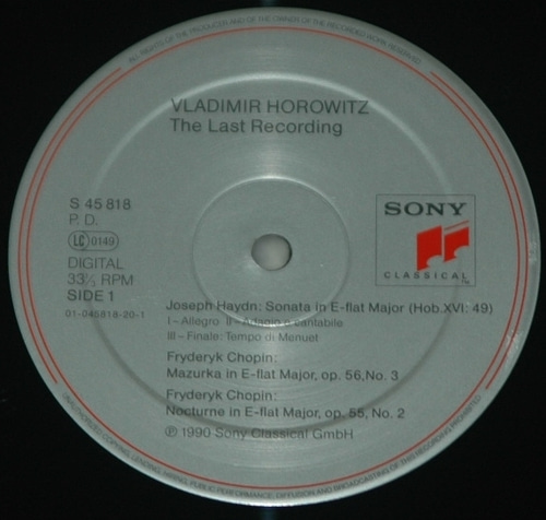 Horowitz - The Last Recording
