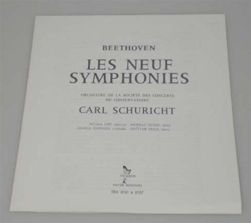 Beethoven - 9 Symphonies - Carl Schuricht 7LP