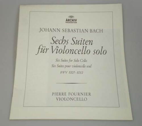 Bach-6 Cello Suites complete - Pierre Fournier 3LP Box