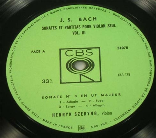 Bach - Complete Sonatas &amp; Partitas for Violin Solo - Henryk Szeryng 3LP