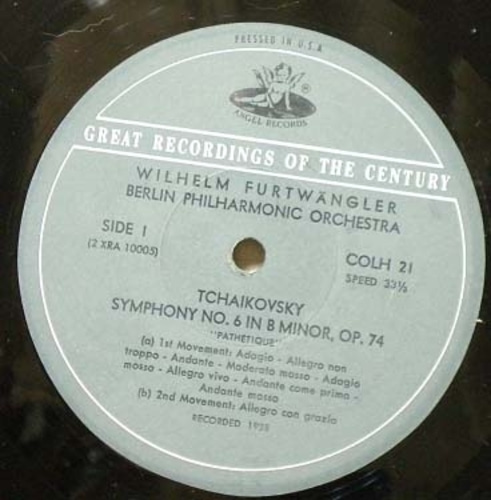 Tchaikovsky-Symphony No.6- Wilhelm Furtwangler 중고 수입 오리지널 아날로그 LP