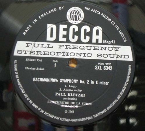 Rachmaninov- Symphony No.2- Paul Kletzki 중고 수입 오리지널 아날로그 LP