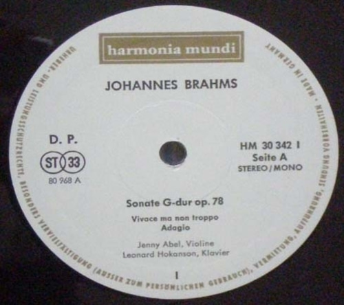 Brahms-3 Violin Sonatas - Jenny Abel